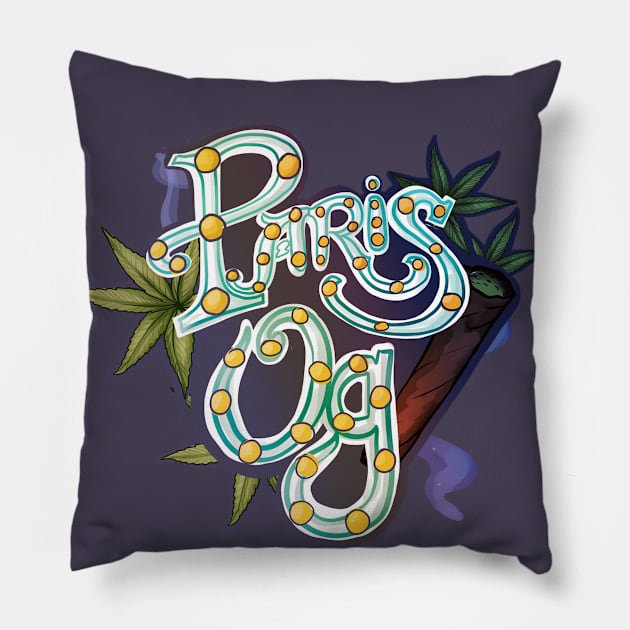 Paris Og Pillow by Mary Janes Media