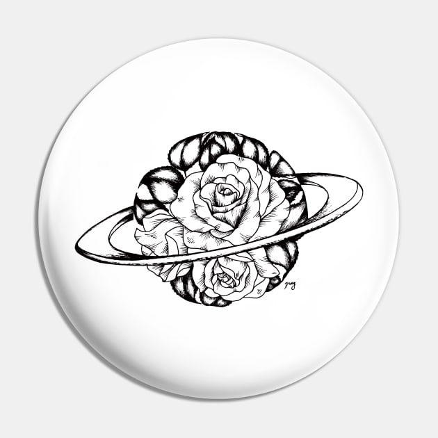 Floral Saturn Pin by Akbaly