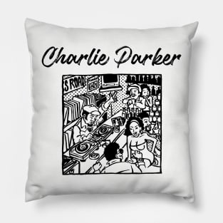 charlie parker ll vinyl store Pillow