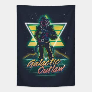 Retro Galactic Outlaw Tapestry