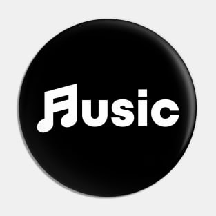 Music Wordmark Pin