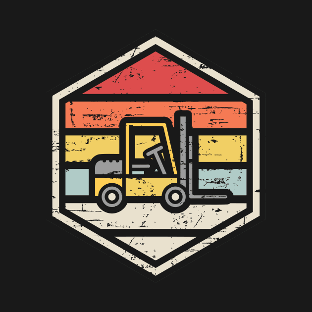 Retro Badge Forklift by rojakdesigns