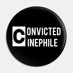 Convicted Cinephile logo white Pin