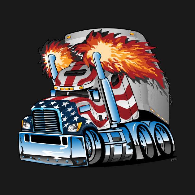 Free Free 305 American Flag Semi Truck Svg SVG PNG EPS DXF File