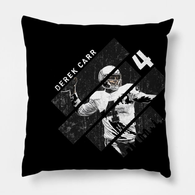 Derek Carr Las Vegas Stripes Pillow by MASTER_SHAOLIN