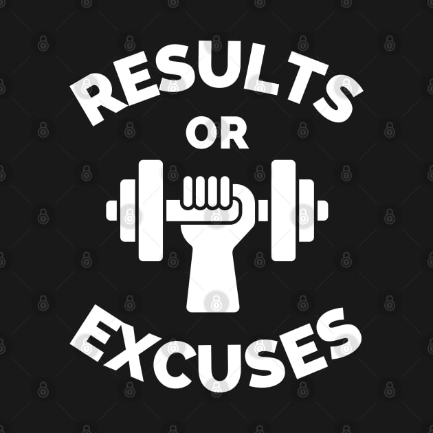 No Excuses Just Results Running Cross Country Fitness Gym Sport Motivation Inspirational Quote by Famgift