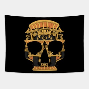 Dump Truck Skull Tapestry