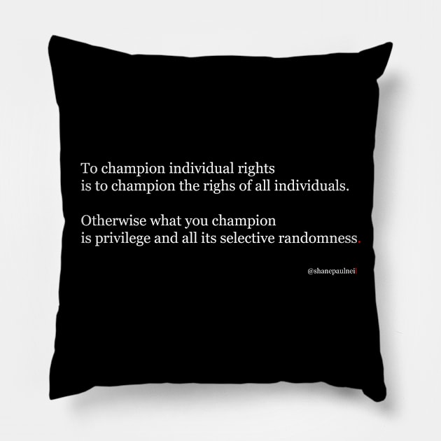 Champion Pillow by ShanePaulNeil