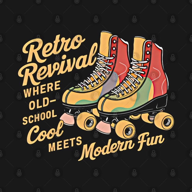 Orange and Black Roller Skates: A Retro Revival with a Modern Twist by PopArtyParty