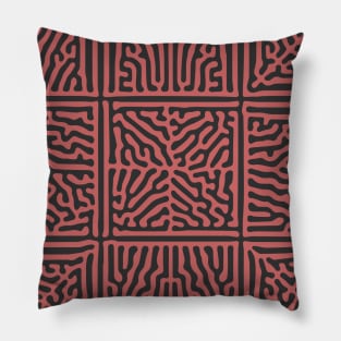 Turing Pattern Squares (Rose Gold) Pillow