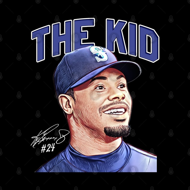 Ken Griffey Jr The Kid Basketball Legend Signature Vintage Retro 80s 90s Bootleg Rap Style by CarDE