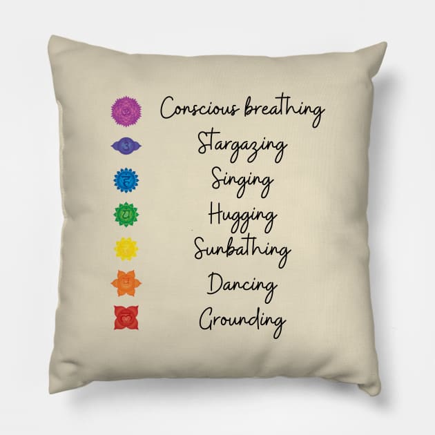 7 chakras Pillow by Said with wit