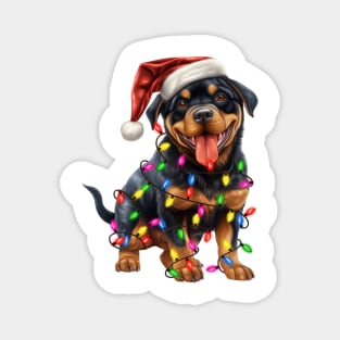 Christmas Rottweiler Magnet