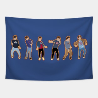 Dancing Silhouette Tapestry