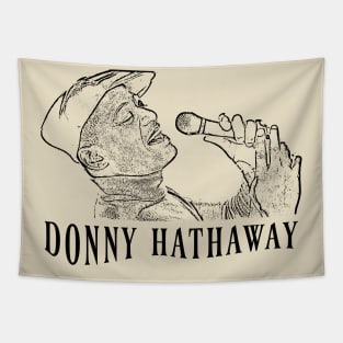 donny hathaway // black // Retro Tapestry