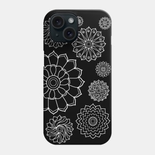 Elegant Flower Pattern Outline Phone Case