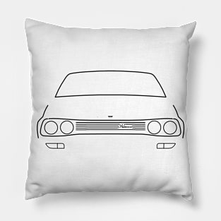 Austin Princess 1970s classic car black outline graphic Pillow