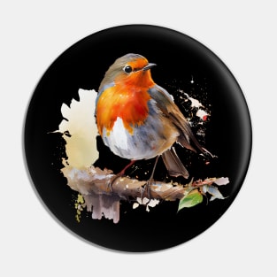 Robin Bird Watercolor 2.0 Pin