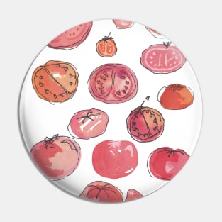 Water colour Homegrown Summer Tomatoes Pin