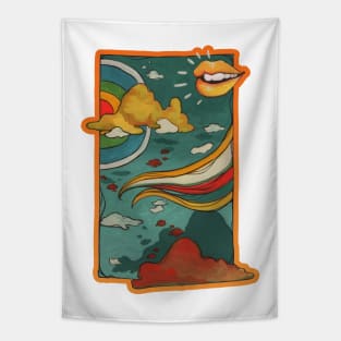 Sunshine Smile Abstract Tapestry