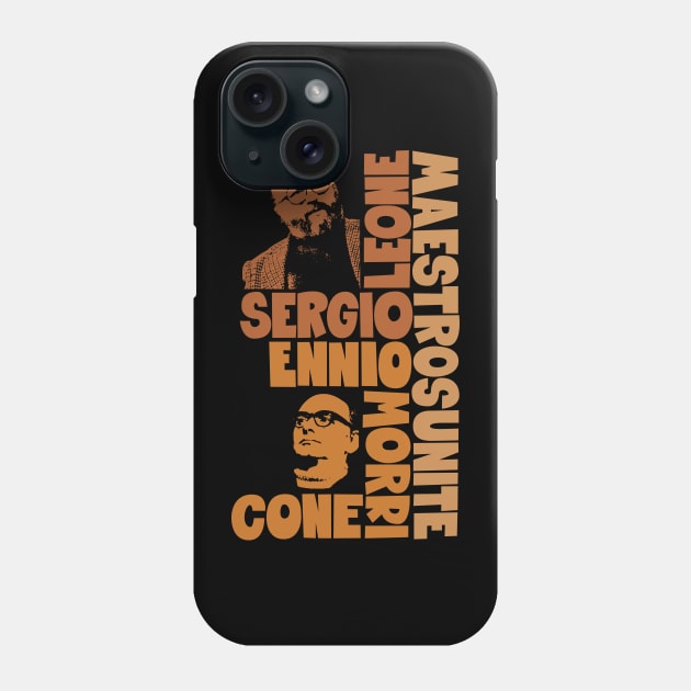 Sergio Leone and Enio Morricone - Maestros Unite Phone Case by Boogosh