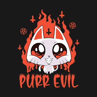 Purr Evil Satan Cat T-Shirt