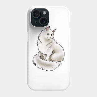 Cat - Siberian - White Phone Case