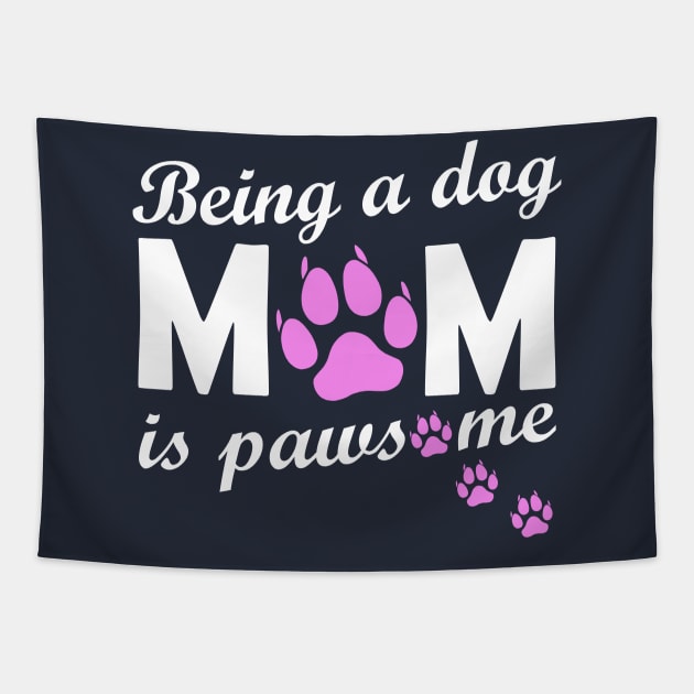 Dog mom Tapestry by GeoCreate