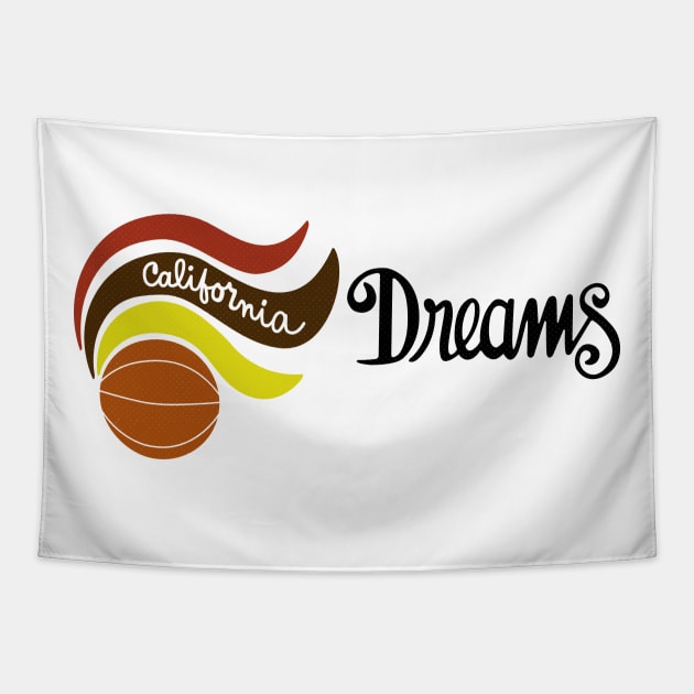 DEFUNCT - California Dreams WBL Basketball Tapestry by LocalZonly