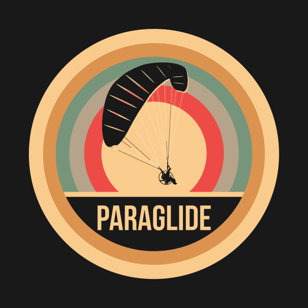 Retro Vintage Paragliding Gift For Paragliders by OceanRadar