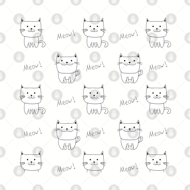 Doodle cat funny. Perfect present for mom mother dad father friend him or her by SerenityByAlex