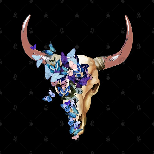 Cow skull floral 7 by Collagedream