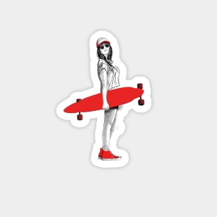 Longboard Girl Magnet