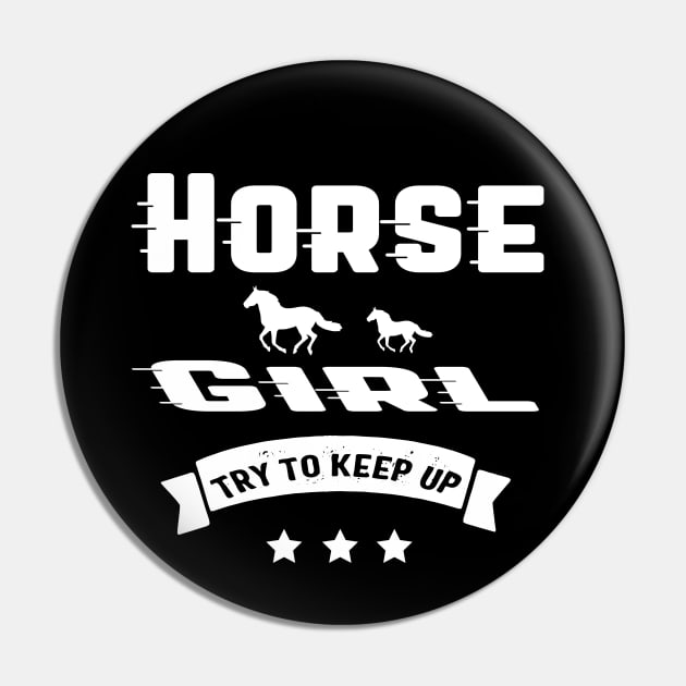 Horse Girl Racing Pin by FruitflyPie