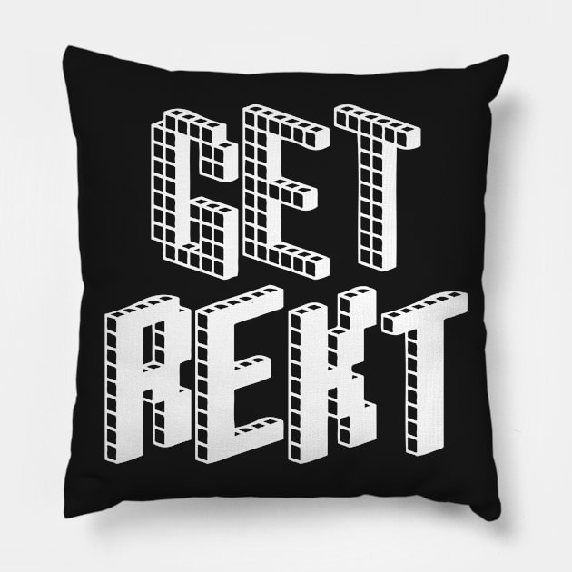 Get Rekt (White) Pillow by Graograman