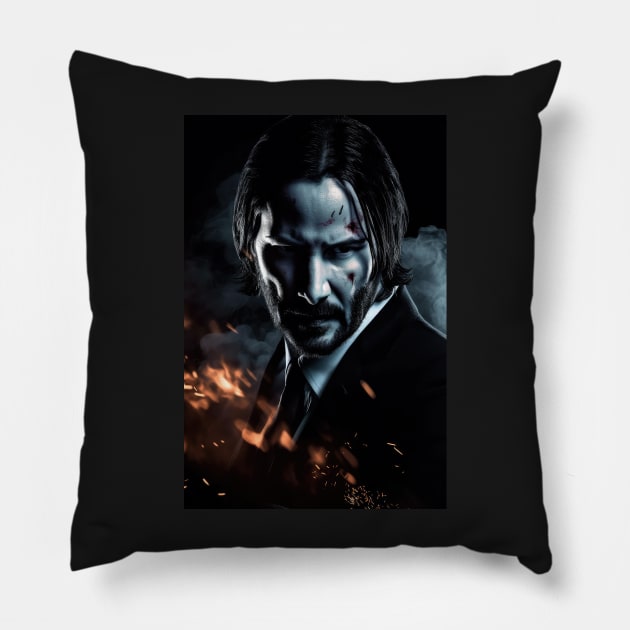 John Wick 4 Pillow by Zalbathira