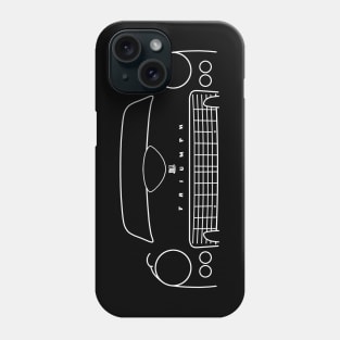 Triumph GT6 Mk1 classic car outline graphic (white) Phone Case