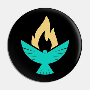 Dove and flame - symbols of the Holy Spirit Pin
