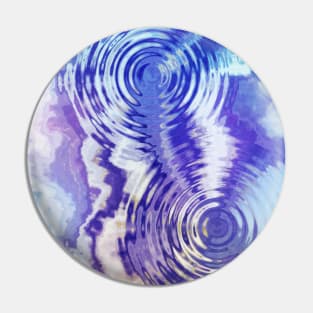 Blue Lace Agate Stone Fluid Pour Pin