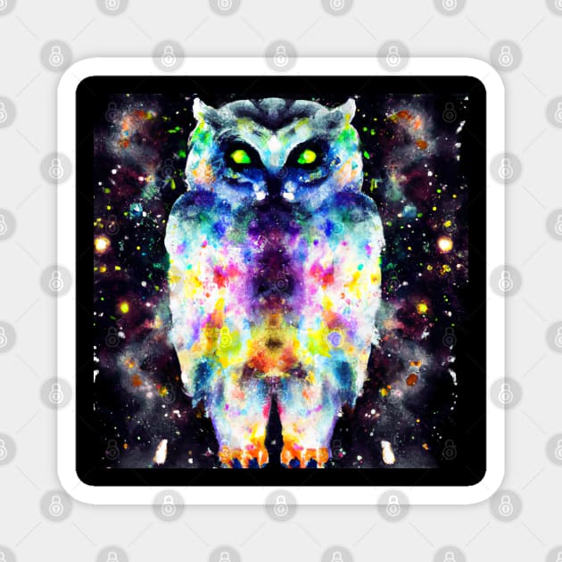 Watercolor owl Magnet by Visualityofai