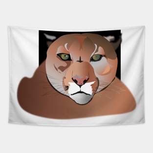 Cougar with Green Eyes Tapestry