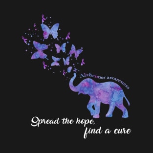 Spread The Hope Find A Cure Alzheimer Awareness T-Shirt