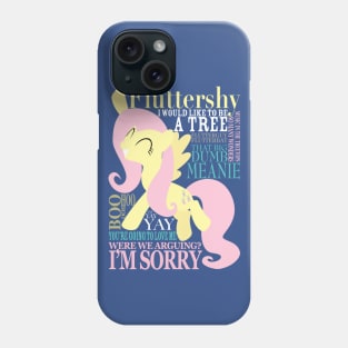 Many Words of Fluttershy Phone Case