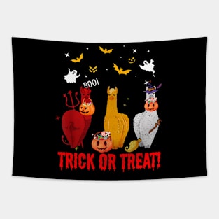 Trick Or Treat Llama Halloween Gift Tapestry