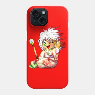 happy elf with a magic wizard staff Phone Case