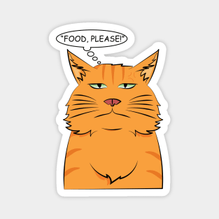 Ginger cat: Food please! Magnet