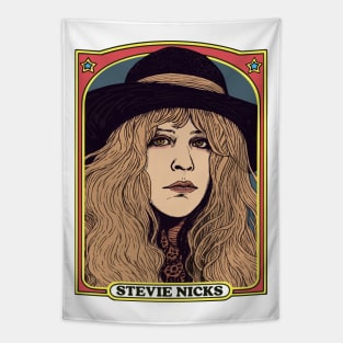 Stevie Nicks -- Retro Illustration Design Tapestry