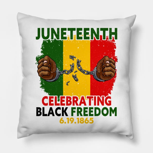 Juneteenth, Celebrating Black Freedom, 6-19-1865, Black History, Pillow by UrbanLifeApparel