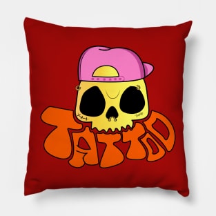 Inked Street Skull Pillow