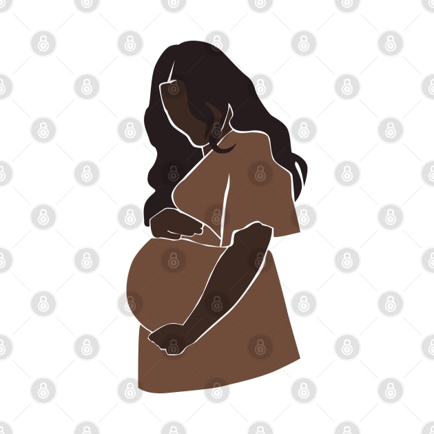 Abstract pregnant vector mother silhouette Illustration by NJORDUR